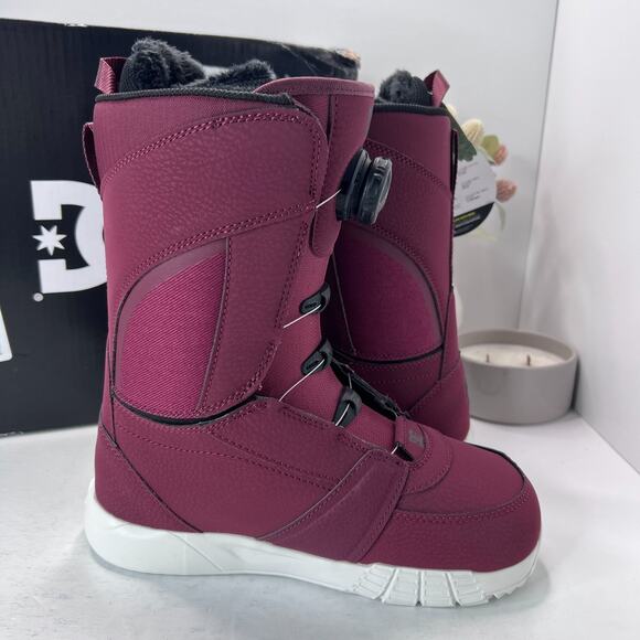 DC Lotus Boa Snowboard Boots Wine/Black ADJ0100033 Women’s 7 NWB Snow Boots - Picture 5 of 8